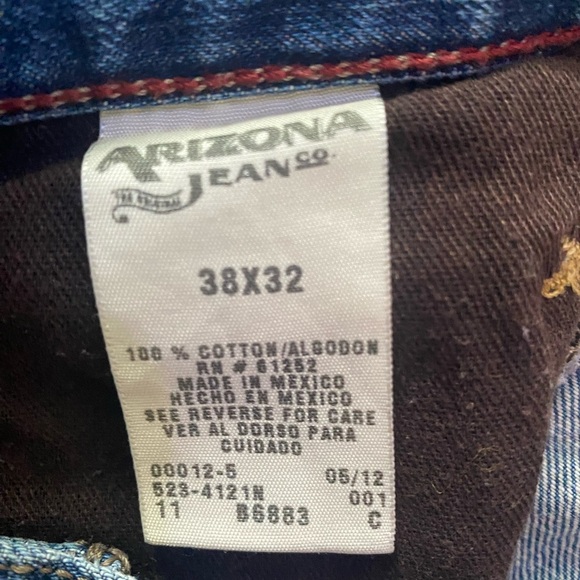 Jean Rugged Durable Cowboy Loose Straight Classic Mid Blue Mid Rise M 38x32 Rode - Picture 5 of 10